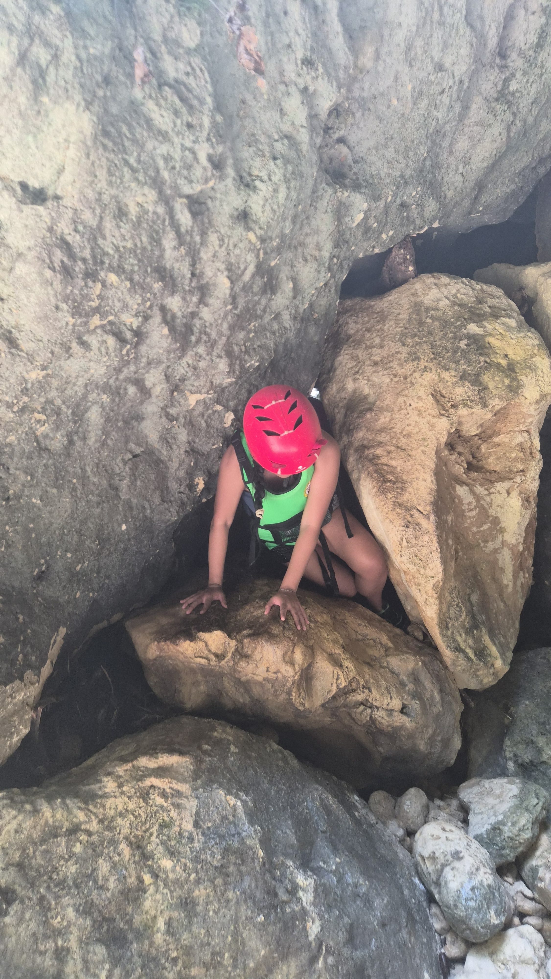 Canyoneering can be for the weak if she has a life vest